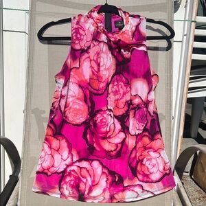 Worthington Pink Floral Sleeveless Top